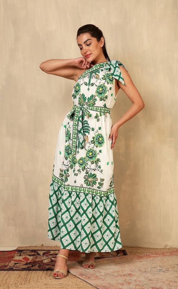 Greta One Shoulder Dress with Sequins