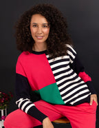 Viken Knit Midnight Block Stripe