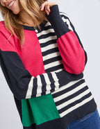 Viken Knit Midnight Block Stripe