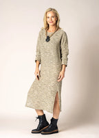 Azura Linen Dress in Latte