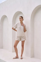IVY EMBROIDERED SHORTS