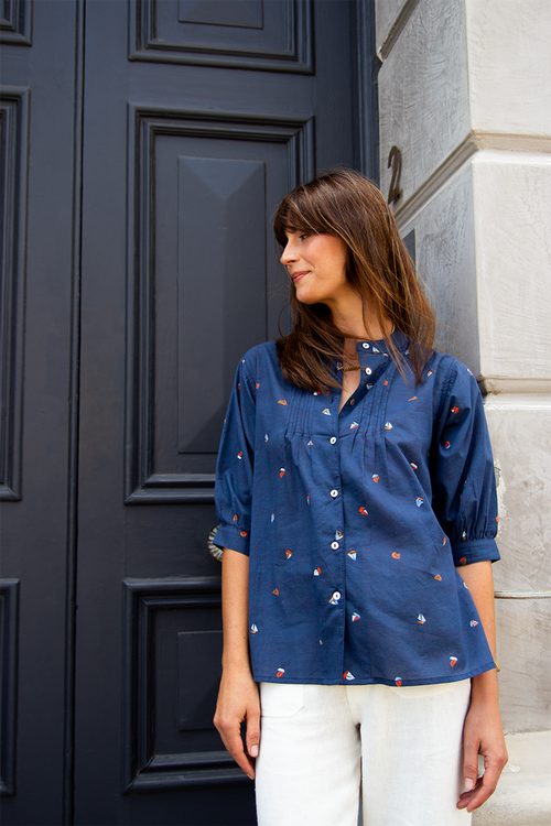 Amelia Shirt – Boat Print
