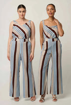 Delray Reversible Cupro V-neck Cami in Iridescent Stripe