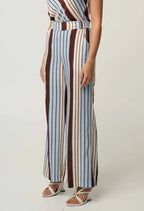 Willow Linen Viscose Pant in Iridescent Stripe