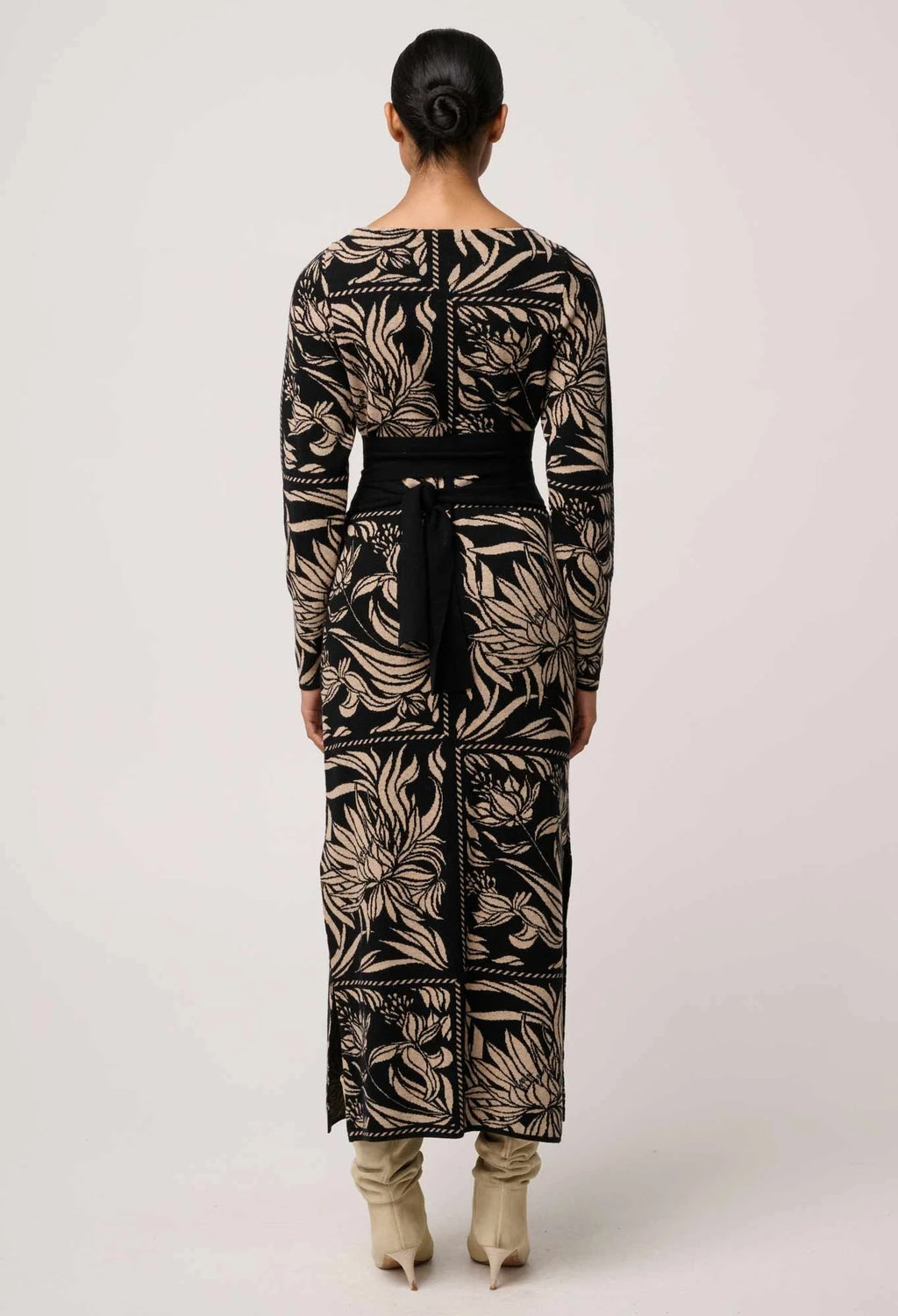 Wanderer Merino Wool Blend Floral Knit Dress
