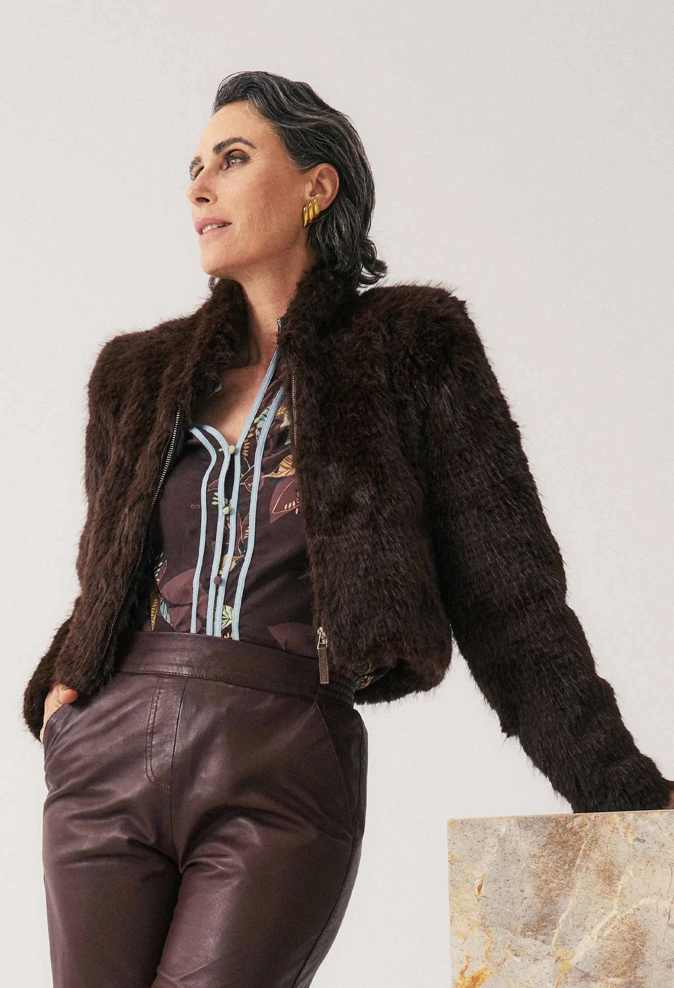 Dawn Faux Fur Cropped Jacket