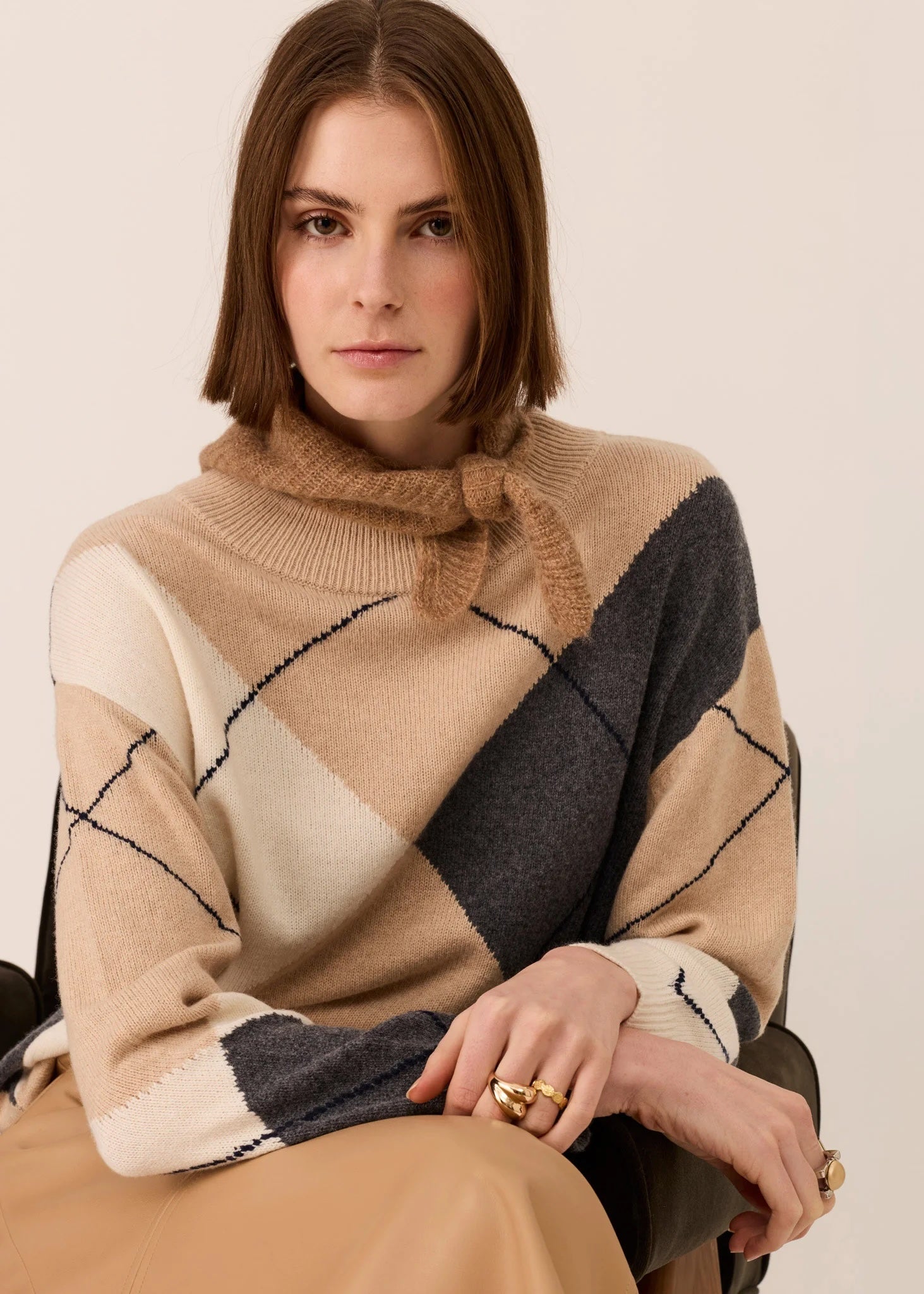 Loren Argyle Knit