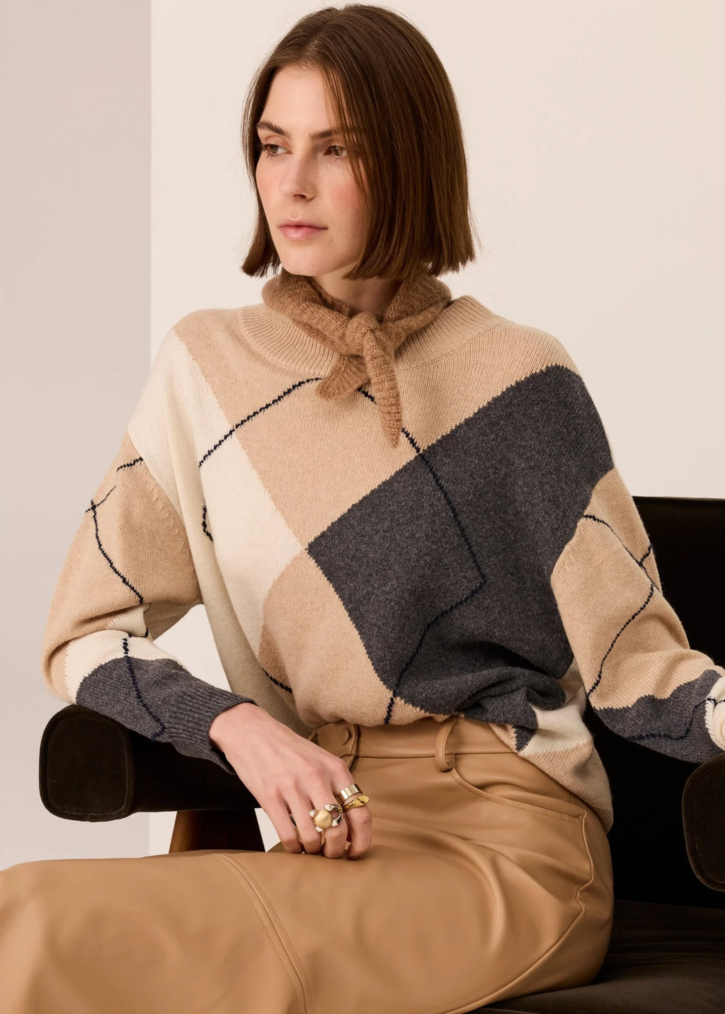 Loren Argyle Knit