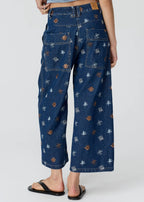 Gilt Embroidered Denim Pant