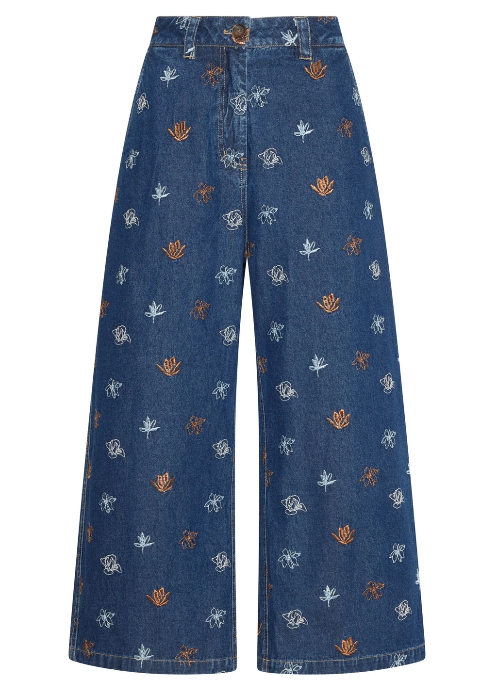 Gilt Embroidered Denim Pant