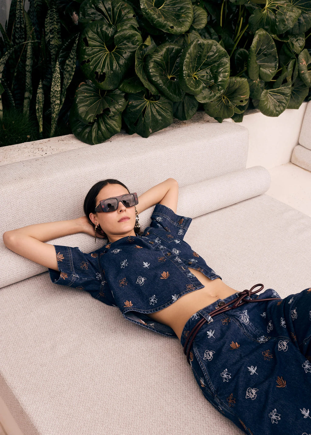 Gilt Embroidered Denim Shirt