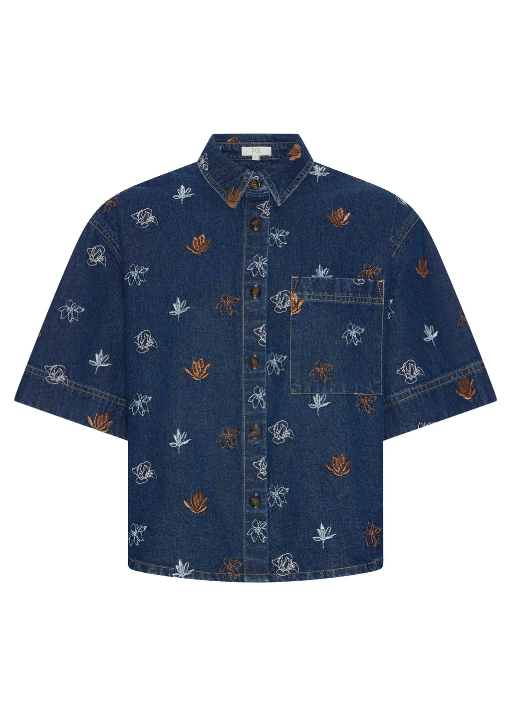 Gilt Embroidered Denim Shirt