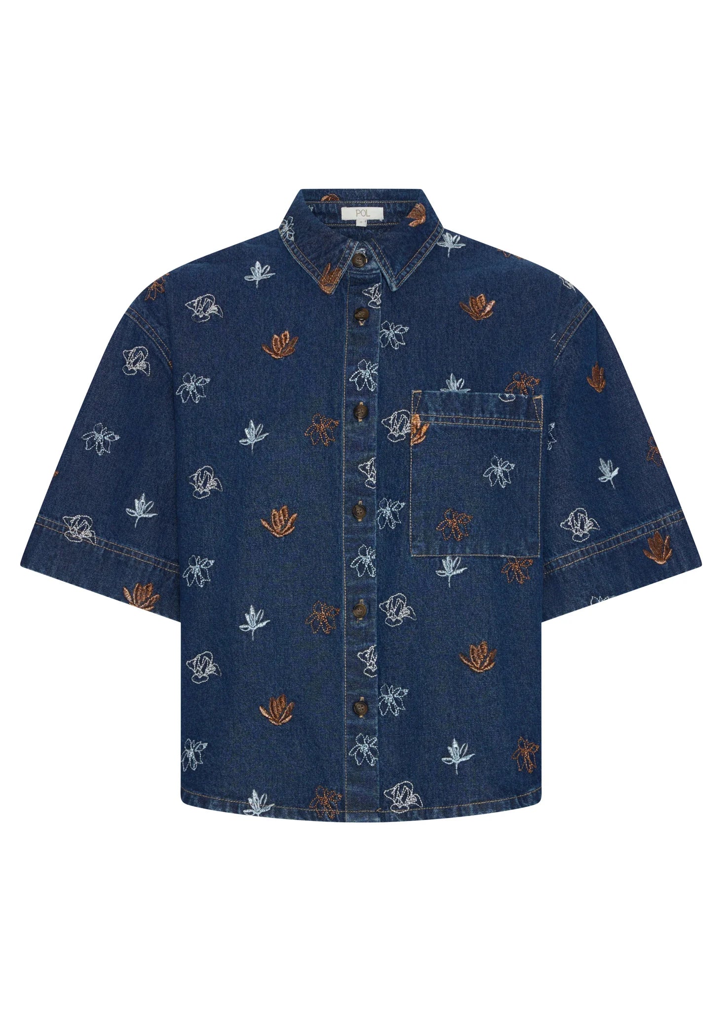 Gilt Embroidered Denim Shirt