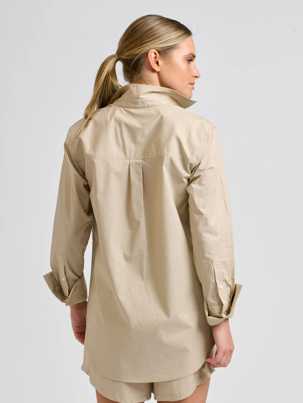 Elodie Trim Shirt - Biscuit