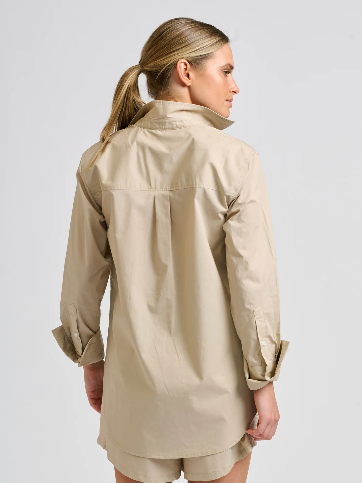 Elodie Trim Shirt - Biscuit