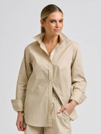 Elodie Trim Shirt - Biscuit