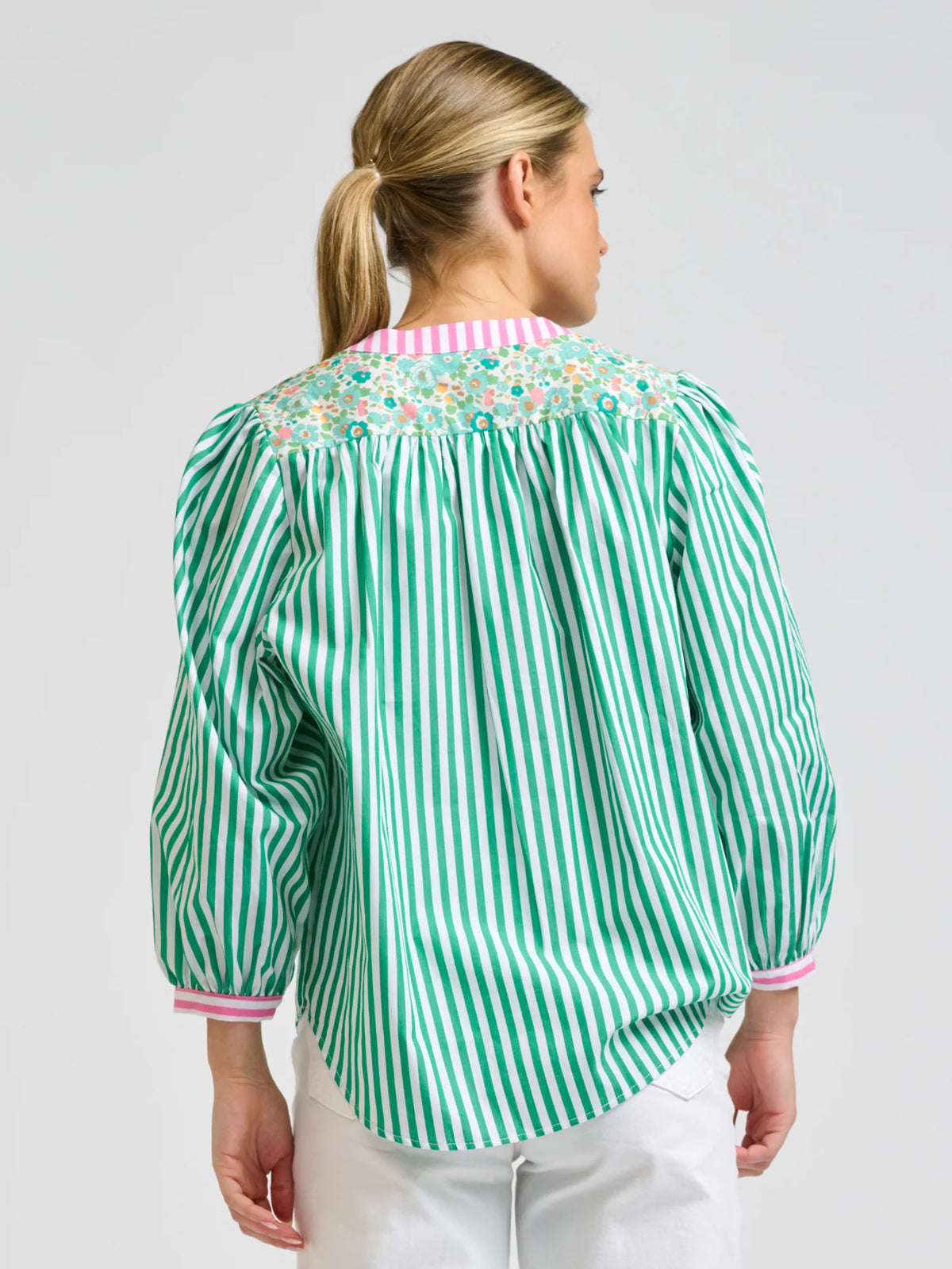 Mary Shirt - Green Combo