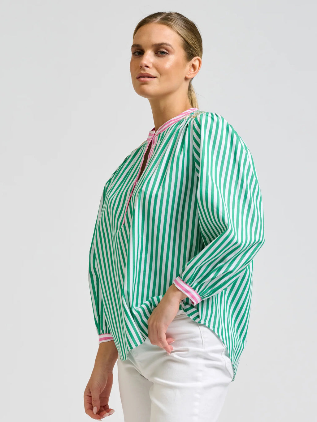 Mary Shirt - Green Combo