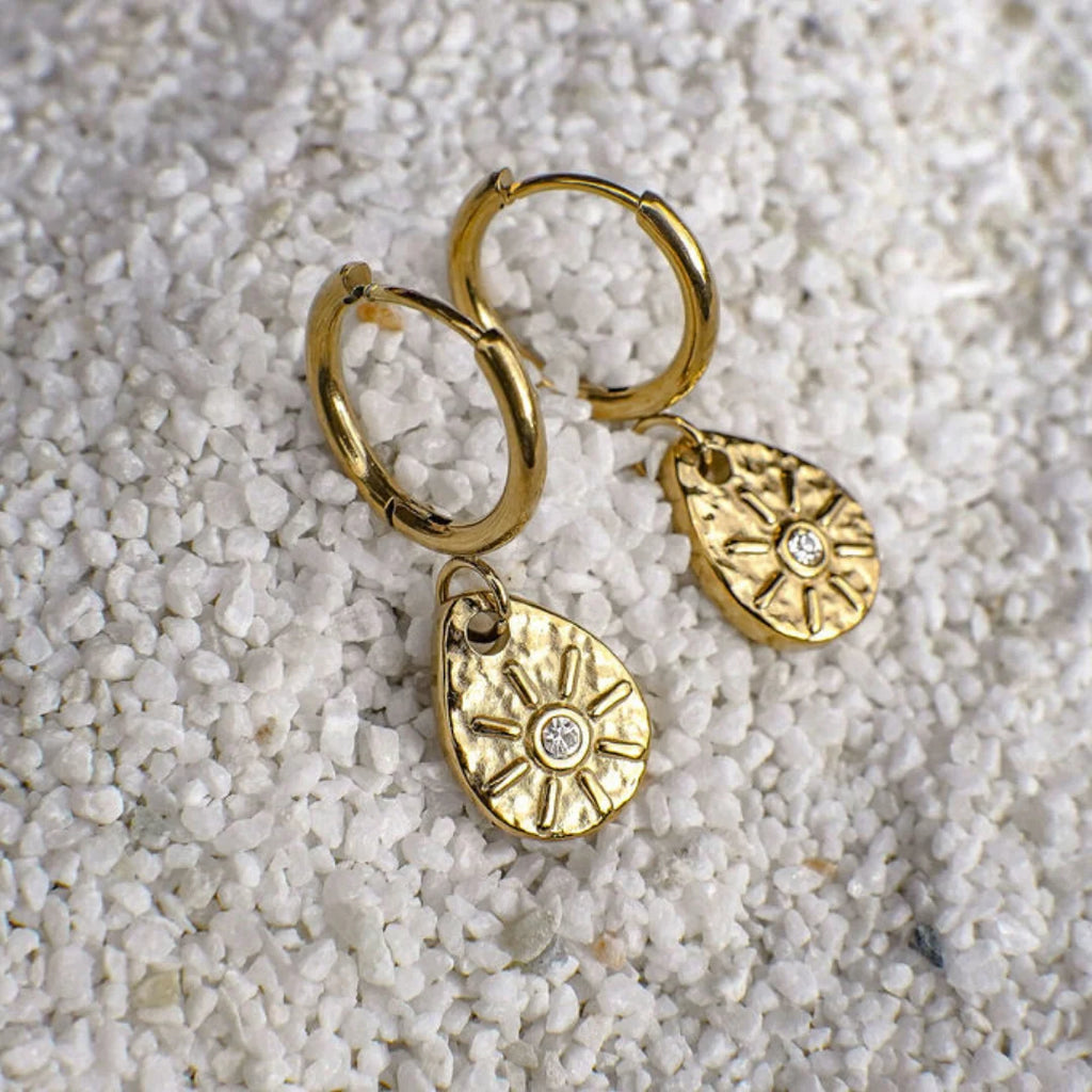 Vega Charm Huggie Earrings