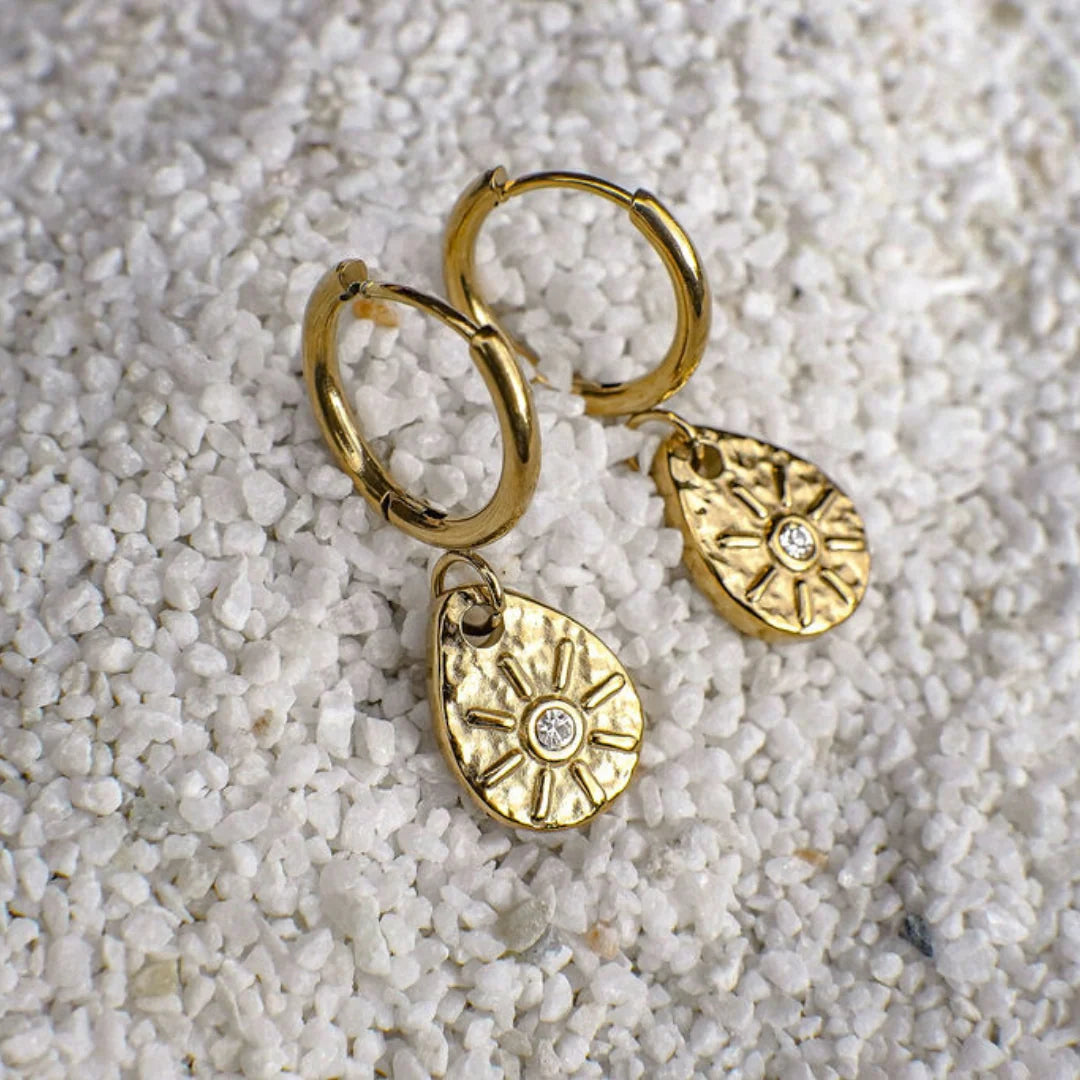 Vega Charm Huggie Earrings