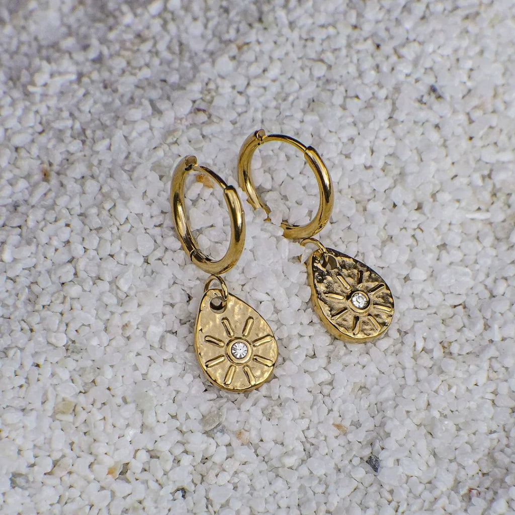 Vega Charm Huggie Earrings