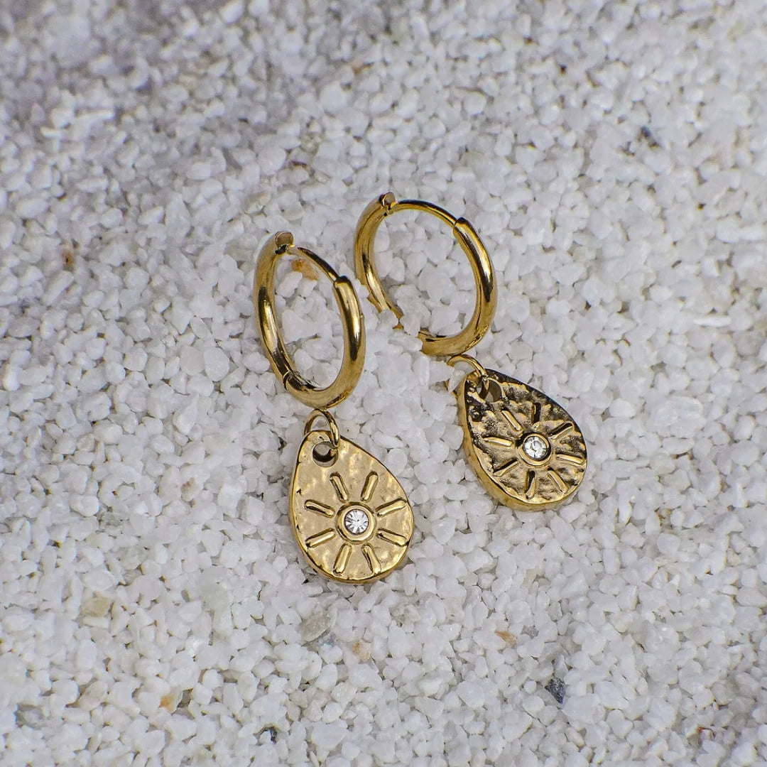 Vega Charm Huggie Earrings