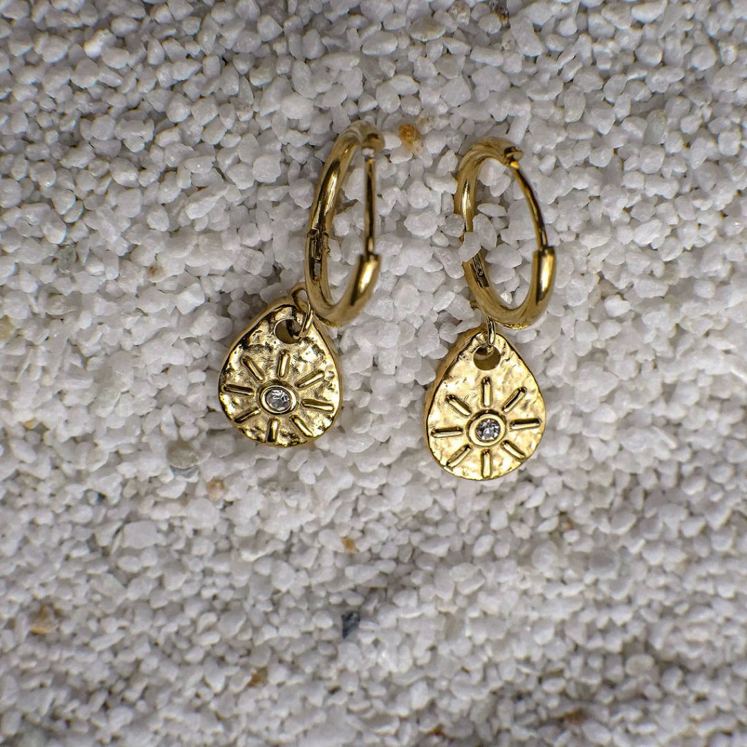 Vega Charm Huggie Earrings