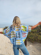 Paloma Fish Print Linen Top