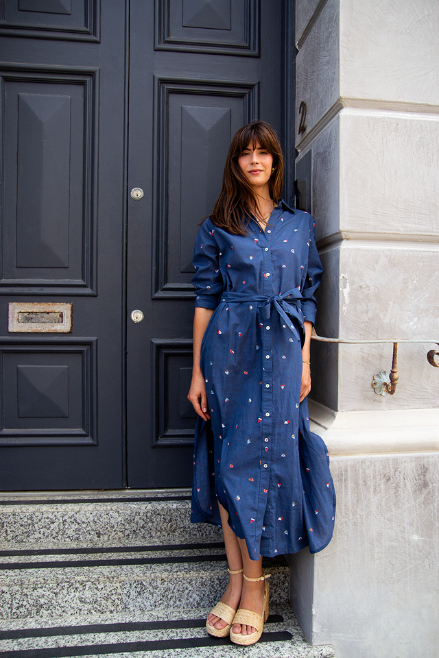 Cecile Dress – Boat Print