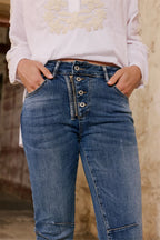 Zip & Button Jean