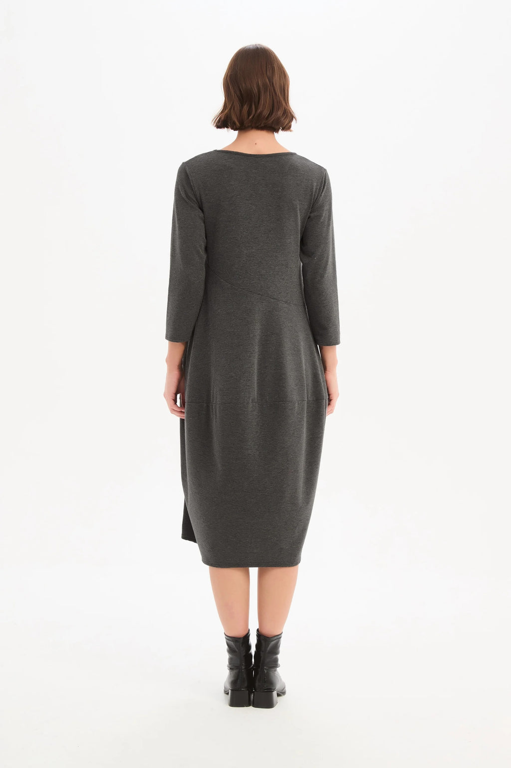 Diagonal Seam Knit Dress