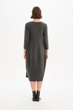 Diagonal Seam Knit Dress