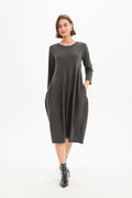 Diagonal Seam Knit Dress