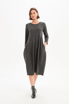 Diagonal Seam Knit Dress