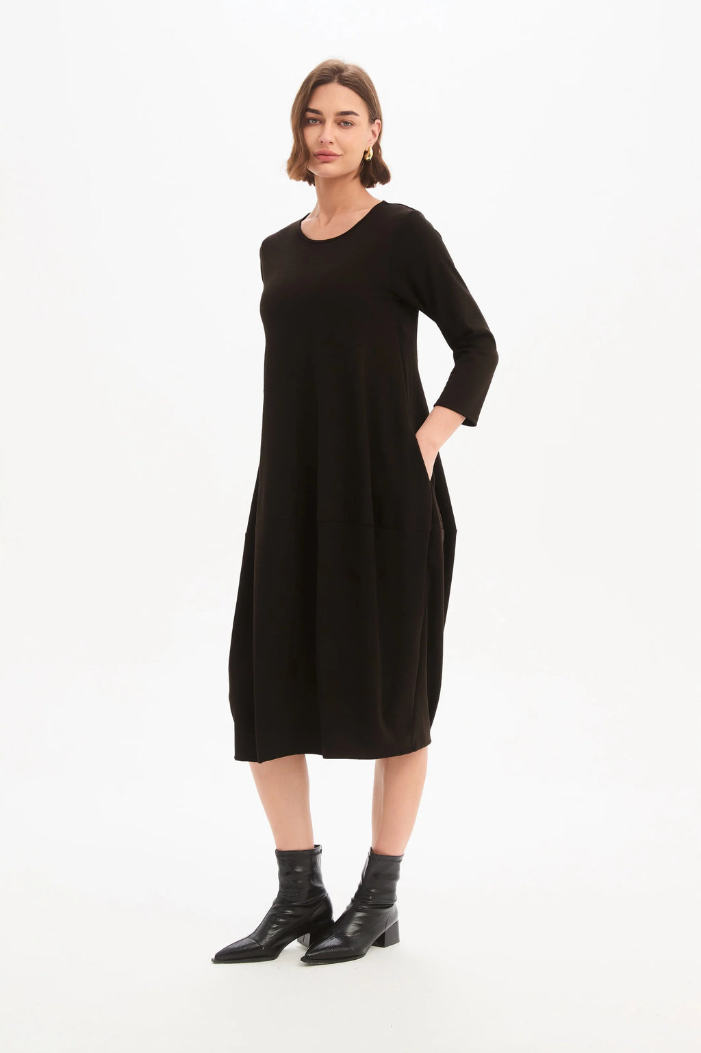 Diagonal Seam Knit Dress