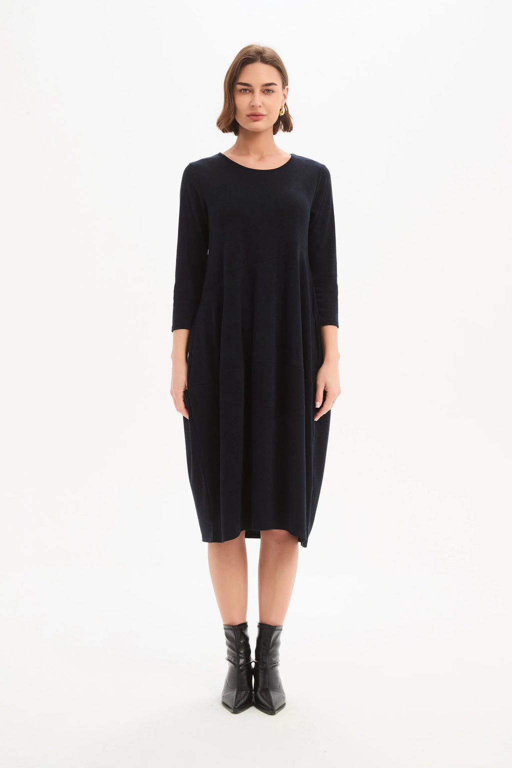 Diagonal Seam Knit Dress