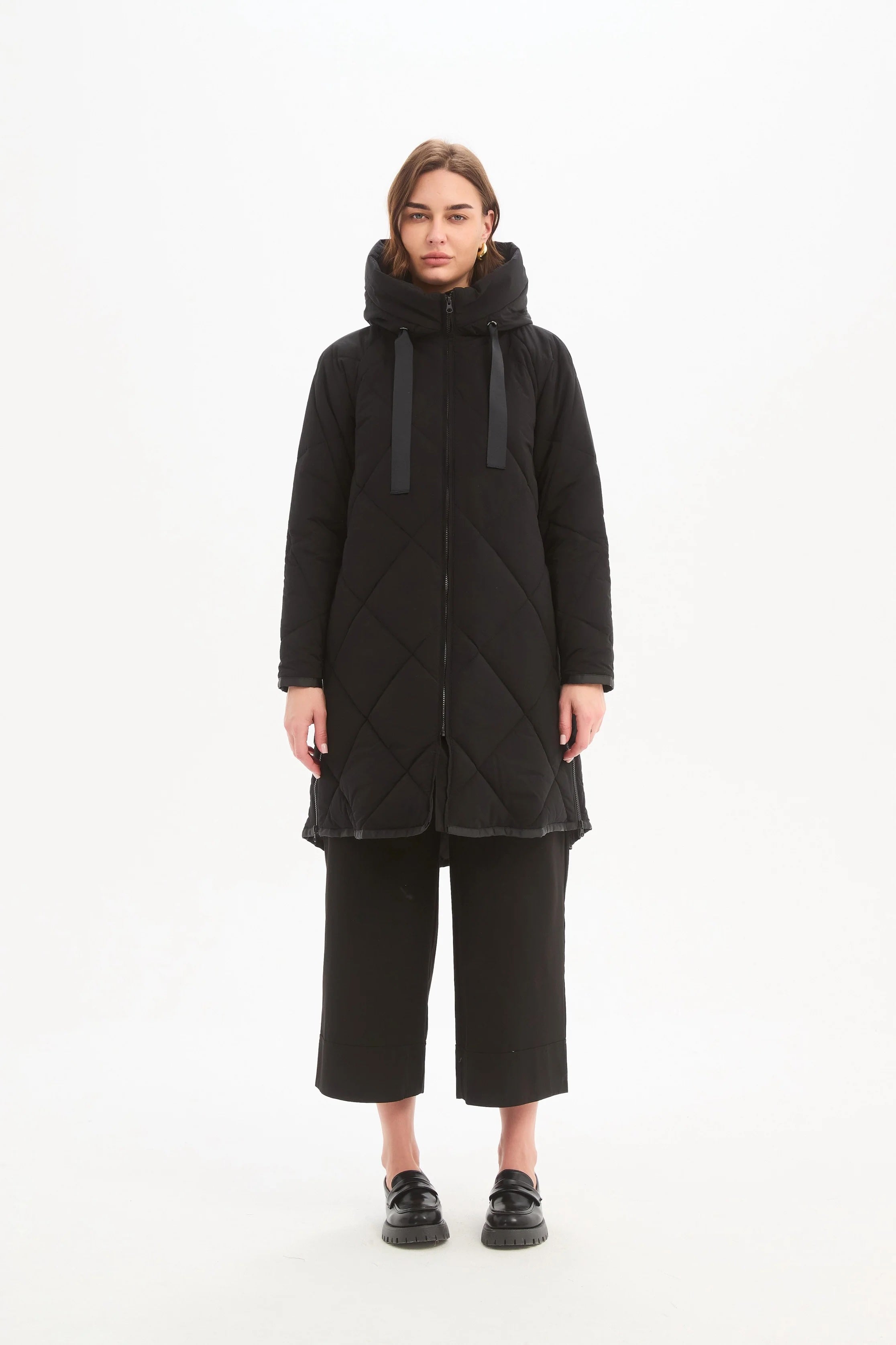 Zip Hem Winter Coat