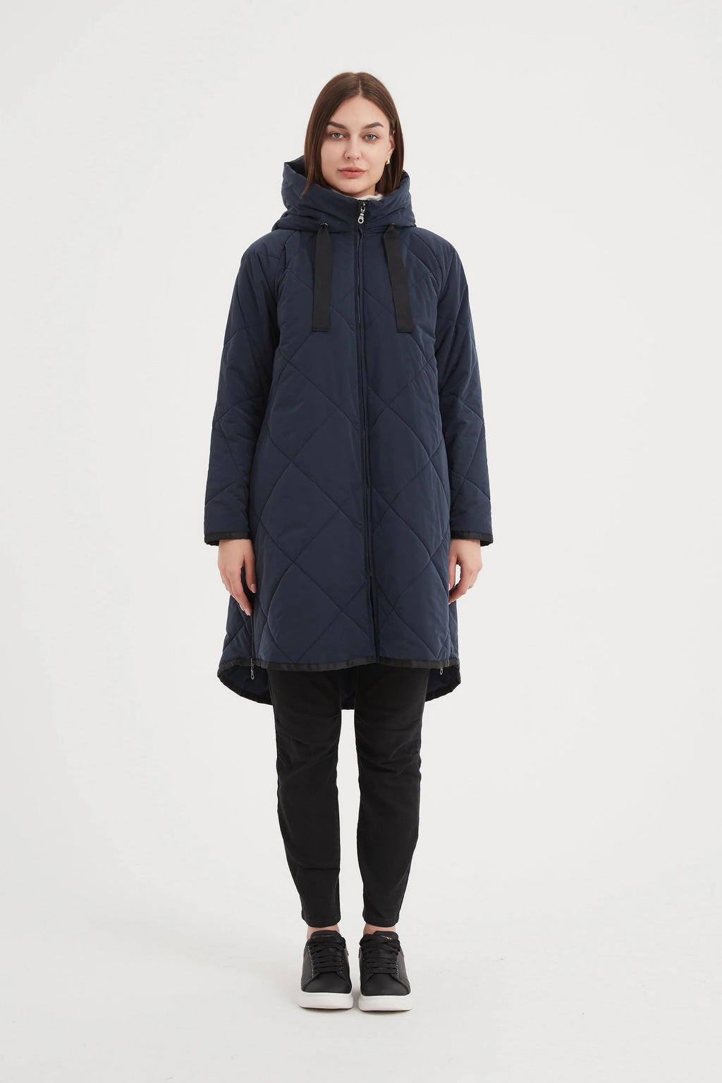 Zip Hem Winter Coat