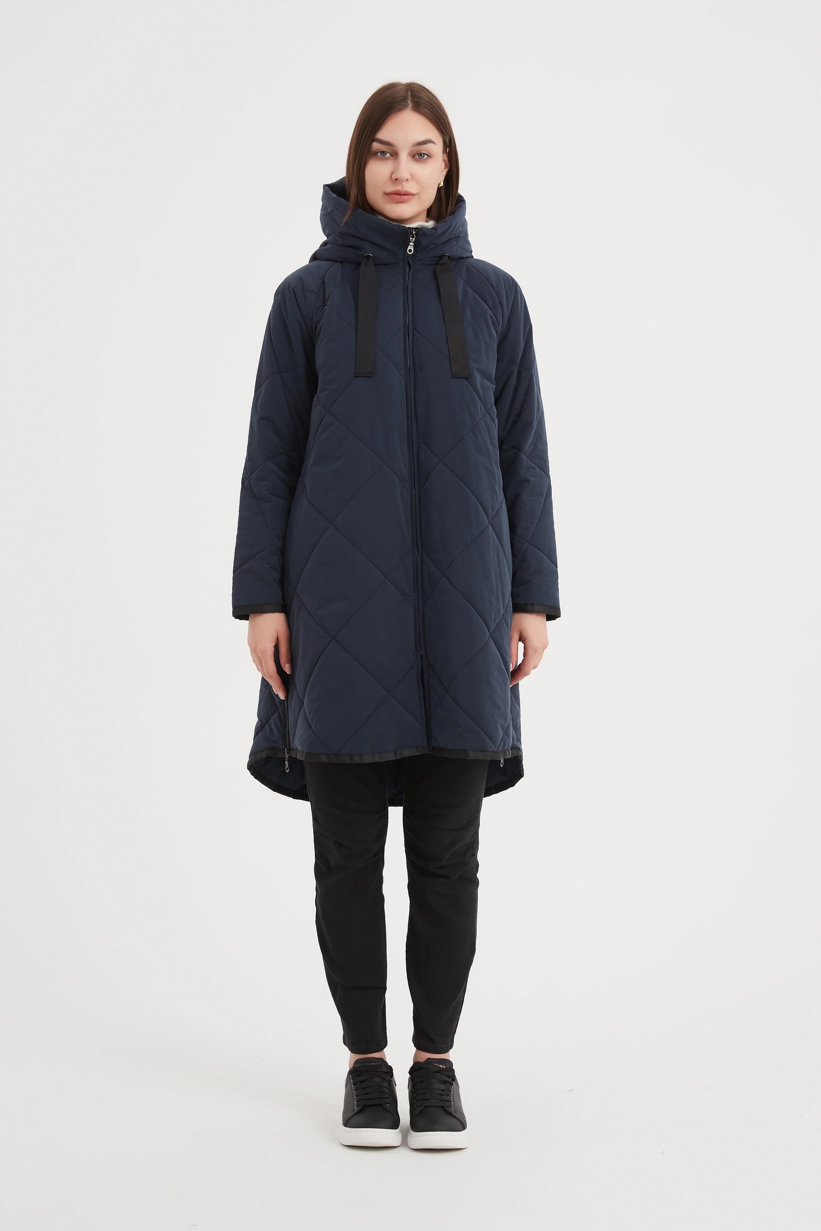 Zip Hem Winter Coat