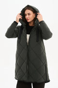 Zip Hem Winter Coat